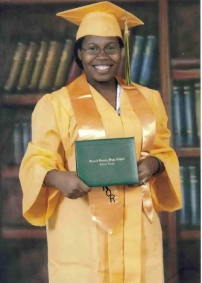 Shatoria Lunsford at her graduation from Terrell Middle High School in Georgia in
2008.