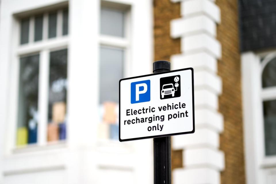 Electric vehicle signage (PA) (PA Archive)
