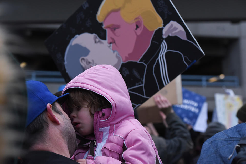 Protests at JFK over travel ban