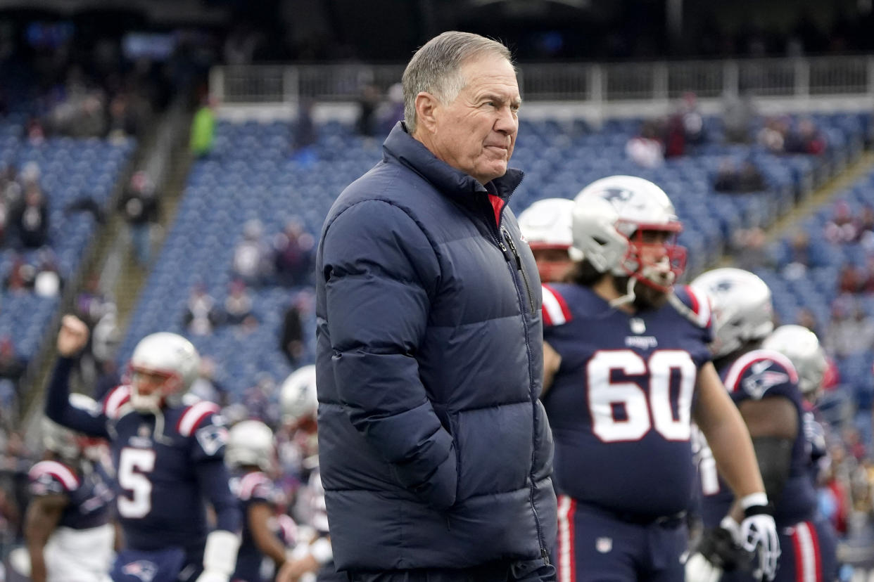 New England Patriots head coach Bill Belichick has won NFL coach of the year three times. (AP Photo/Mary Schwalm)