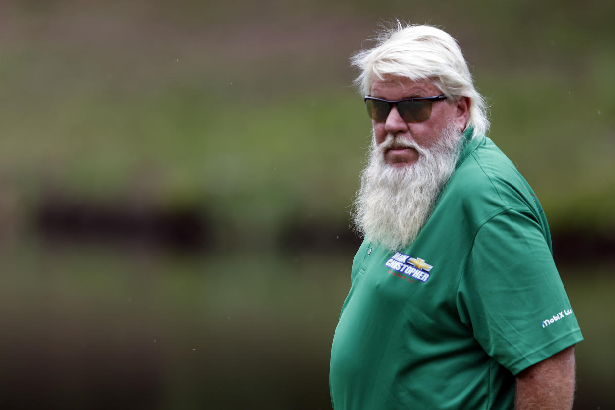 John Daly officially withdrew from the PGA Championship on Monday due to an injury.