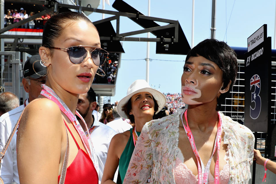 <p>Auch die Models Bella Hadid (links) und Winnie Harlow zog es in die Hafenstadt der Schönen und Reichen am Mittelmeer. </p>