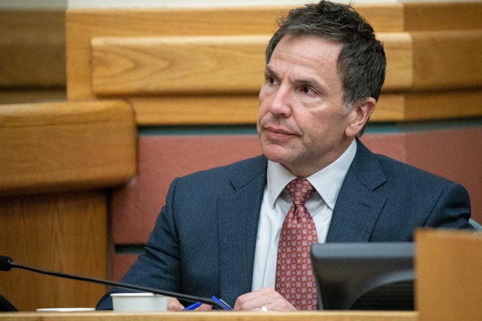 In this file photo, City Manager Peter Zanoni is shown during the first council meeting of the year, Jan. 10, 2023, at City Hall. Zanoni’s proposed budget for fiscal year 2023-2024 rings in at about $1.5 billion.
(Credit: Angela Piazza/Caller-Times)