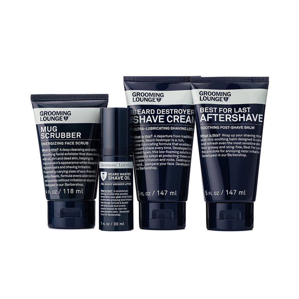 <p><a href="https://go.redirectingat.com?id=74968X1596630&url=https%3A%2F%2Fwww.groominglounge.com%2Fproducts%2Fgl-greatest-shave-ever-kit&sref=https%3A%2F%2Fwww.elle.com%2Ffashion%2Fshopping%2Fg43741738%2Fgifts-for-new-dad%2F" rel="nofollow noopener" target="_blank" data-ylk="slk:Shop Now;elm:context_link;itc:0;sec:content-canvas" class="link rapid-noclick-resp">Shop Now</a></p><p>The Greatest Shave Ever Kit</p><p>$75.00</p><p>groominglounge.com</p>