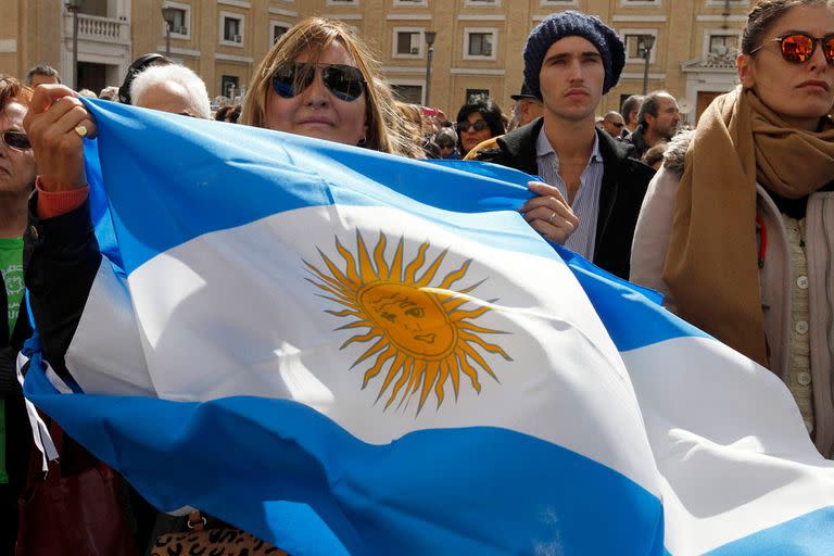 Las banderas argentinas, protagonistas en las postales de la celebración