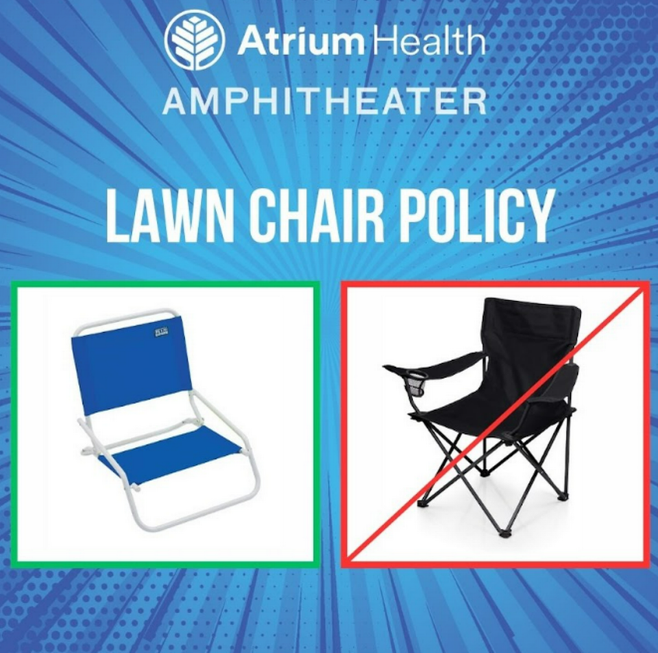 Atrium Health Amphitheater chair policy