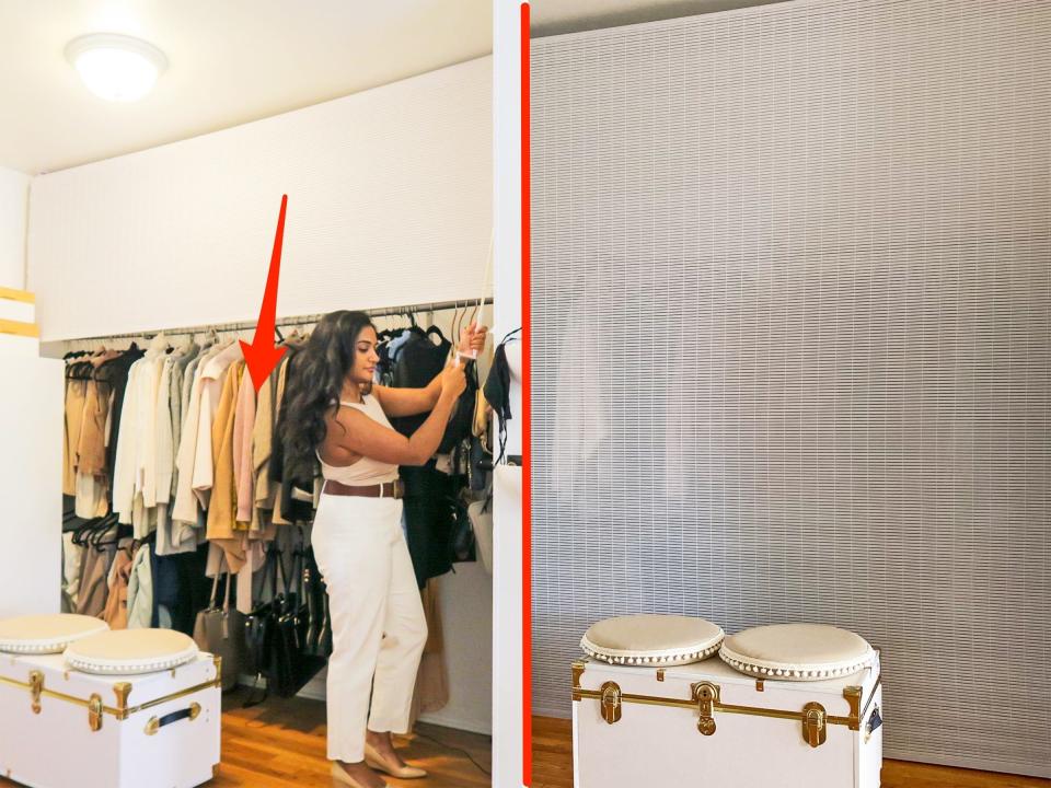 closet clutter shade hack