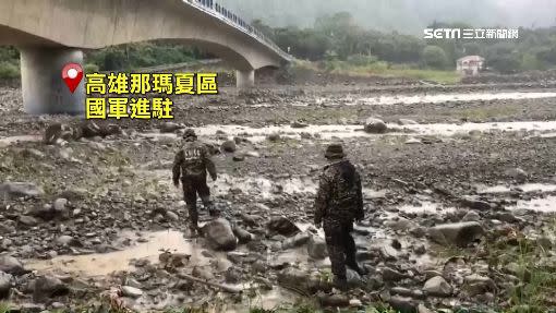 預防災情發生，國軍進駐高雄及屏東。