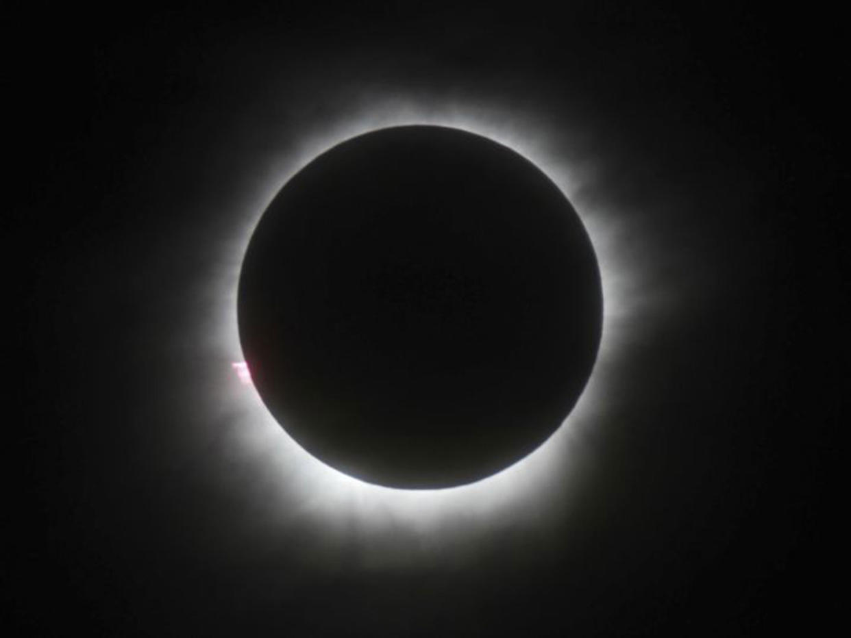 A total solar eclipse in Indonesia last year. The US will experience the phenomenon on Monday: AP