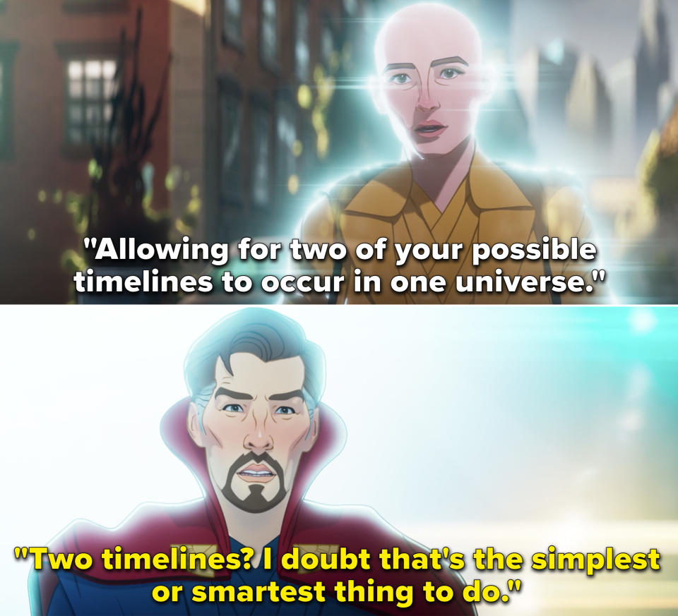 Stephen saying, "Two timelines? I doubt that's the simplest or smartest thing to do"