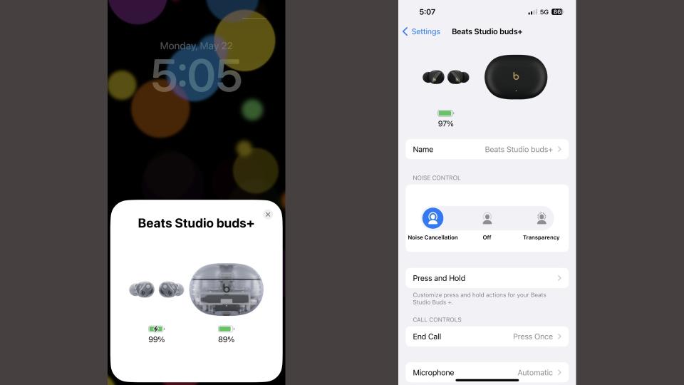 Beats Studio Buds Plus setup app on iPhone