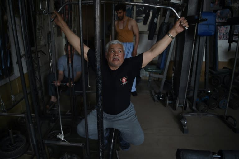 Afghan bodybuilding legend Aziz Arezo, 61, says he was inspired to take up the sport in his youth after seeing movies and posters featuring foreigners such as Arnold Schwarzenegger