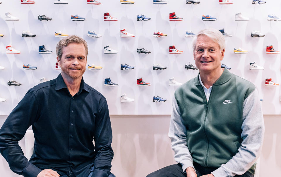 Former Nike CEO Mark Parker and New CEO John Donahoe — NIKE