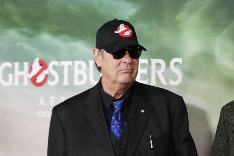 Dan Aykroyd arrives on the red carpet at the "Ghostbusters: Afterlife" premiere on November 15, 2021, in New York City. The actor turns 72 on July 1. File Photo by John Angelillo/UPI