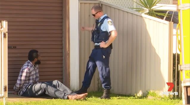 Three men were arrested nearby. Picture: 7 News