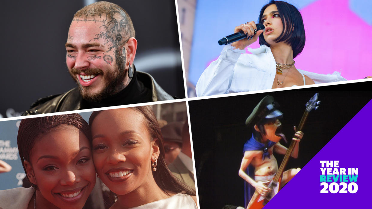 Post Malone, Dua Lipa, Brandy, Monica, Gorillaz