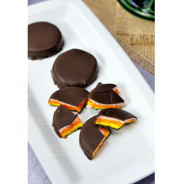 Candy Corn Peppermint Patties