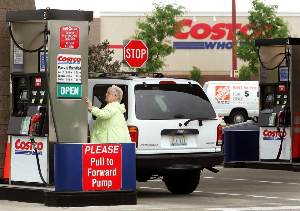 Skip the gas station and fill up at Costco.