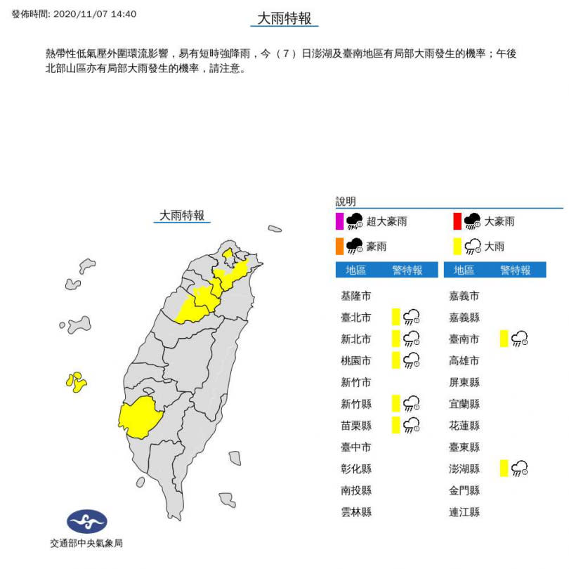 （圖／翻攝中央氣象局）