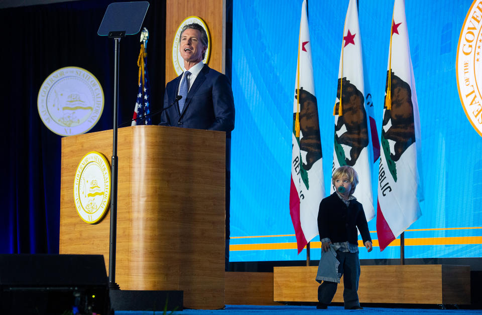 Gov. Gavin Newsom with son Dutch.