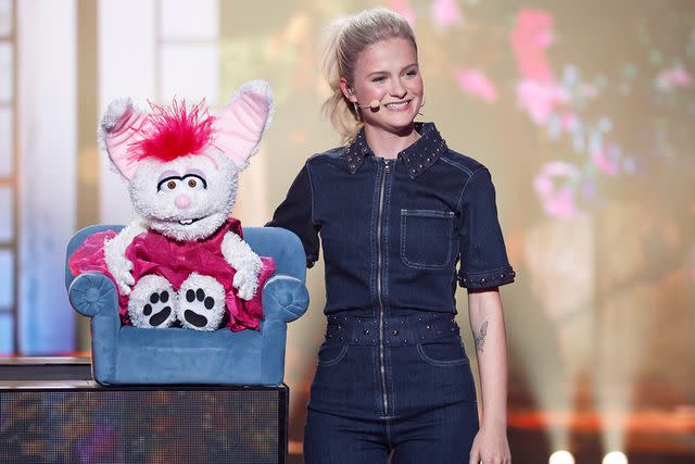 <p>Trae Patton/NBC</p> Darci Lynne during her first round performance on 'America's Got Talent: Fantasy League'