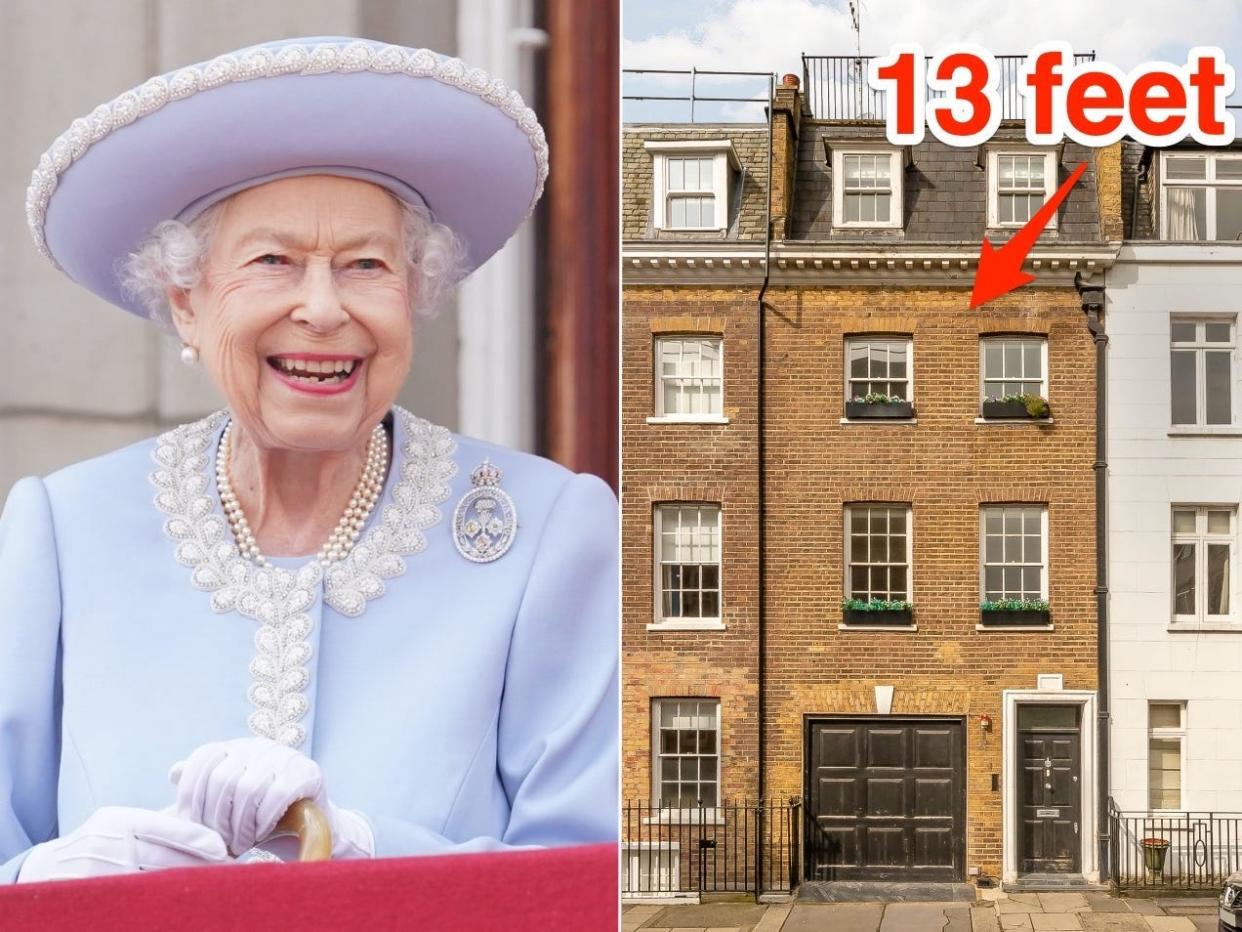 The home on Catherine Place in London is only 13 feet wide.