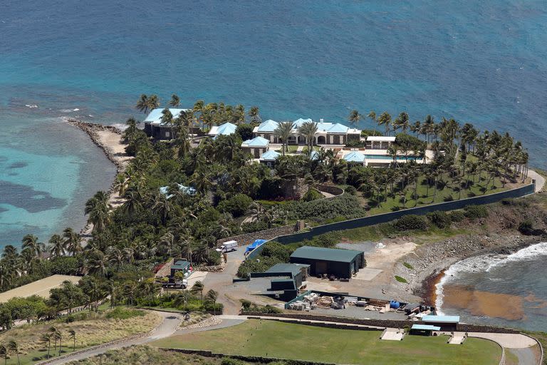 Little St. James Island, una de las propiedades del financiero Jeffrey Epstein, en el caribe