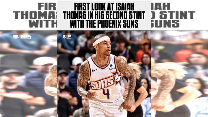 「矮湯」湯瑪斯（Isaiah Thomas）在太陽重返NBA。（圖／翻攝自NBA Buzz推特）
