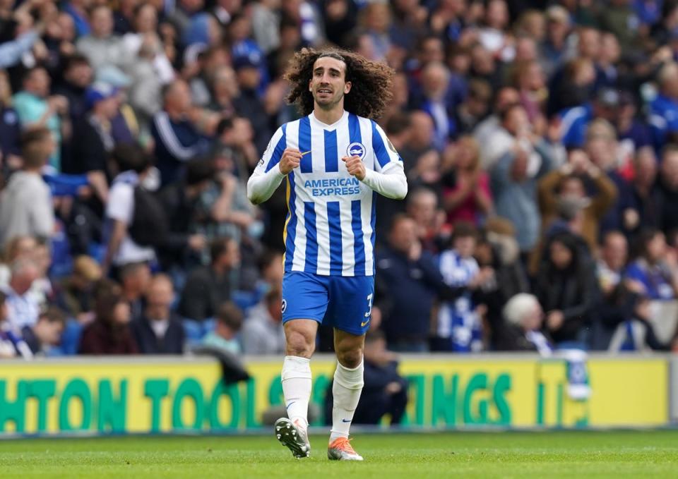 Brighton’s Marc Cucurella was a target for City but he looks set to join Chelsea (Gareth Fuller/PA) (PA Wire)