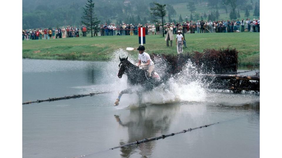 Princess Anne competing at the 1976 Olympics