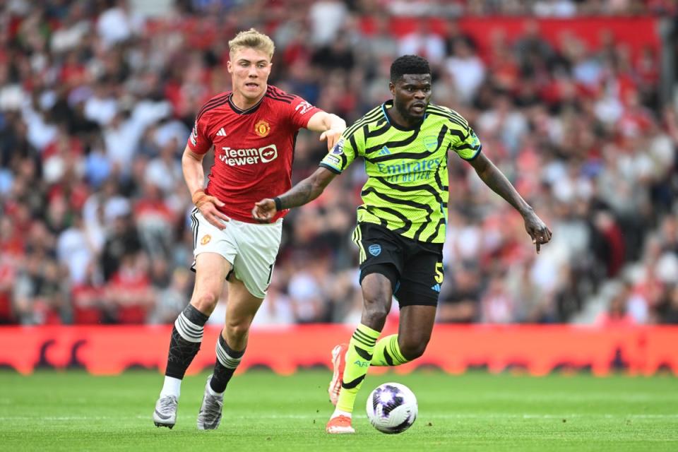 Upgrade needed: Thomas Partey failed to impress for Arsenal against Manchester United (Arsenal FC via Getty Images)