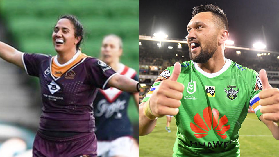 Rugby league history will be mad by Tamzin Gray and Jordan Rapana on grand final day.