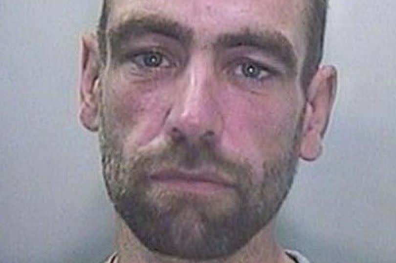 Carl Hill, 37, stole more than £7,000 after breaking into a Co-Op store in Machen twice