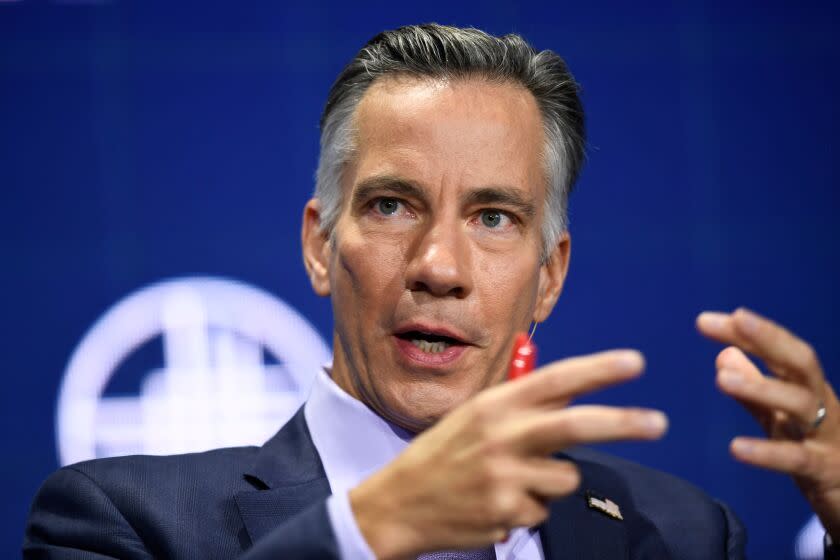 CNN anchor Jim Sciutto speaks during the Milken Institute Global Conference on October 19, 2021 in Beverly Hills, Calif.