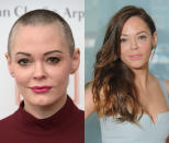 <p>Actress and activist Rose McGowan has never been afraid to make a statement. She shared the moment she shaved her head on social media back in 2015 and has since kept her super short locks, calling the look ‘liberating’. <i>[Photo: Getty]</i></p>