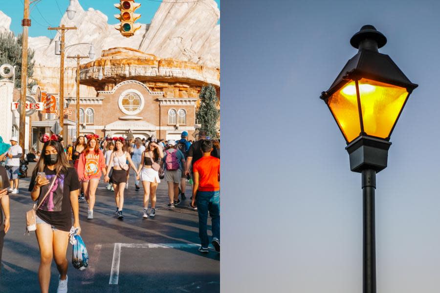  Fuertes vientos tiran poste de luz en Disneyland California; visitantes resultan heridos 