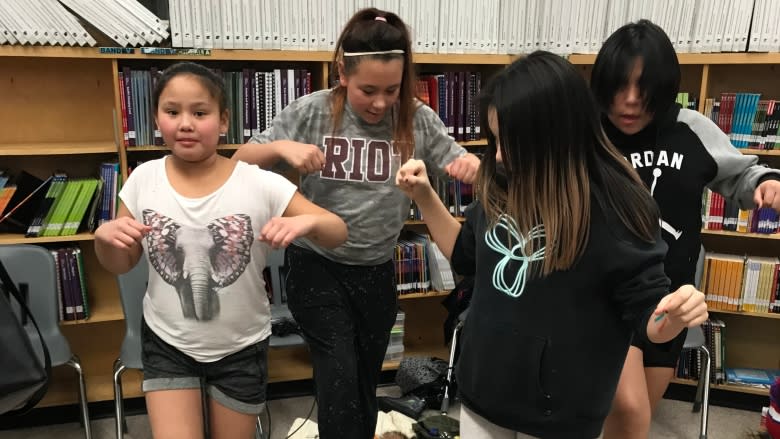 Lavallee School's booming powwow club gives kids chance to learn about culture, practise dance moves