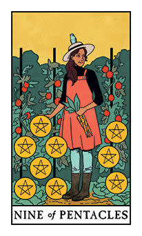 Nine of Pentacles Tarot