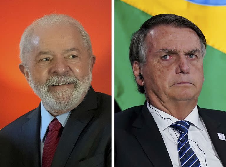 Los candidatos, Luiz Inacio Lula da Silva, y el presidente brasileño Jair Bolsonaro.