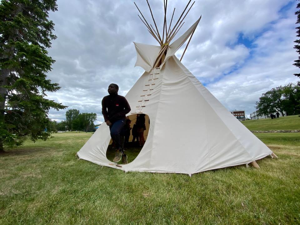 Teepees were set up in Victoria Park on Wednesday, June 21, 2023, for National Indigenous Peoples Day.