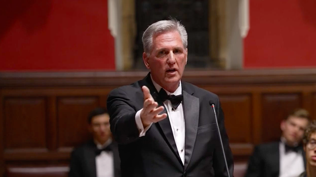 Kevin McCarthy speaking at Oxford University