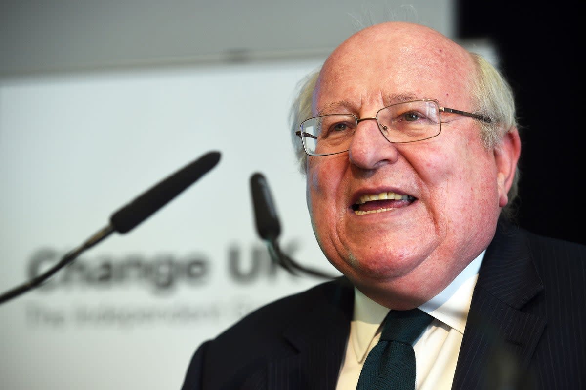 Mike Gapes speaks during a Change UK rally (PA Archive)