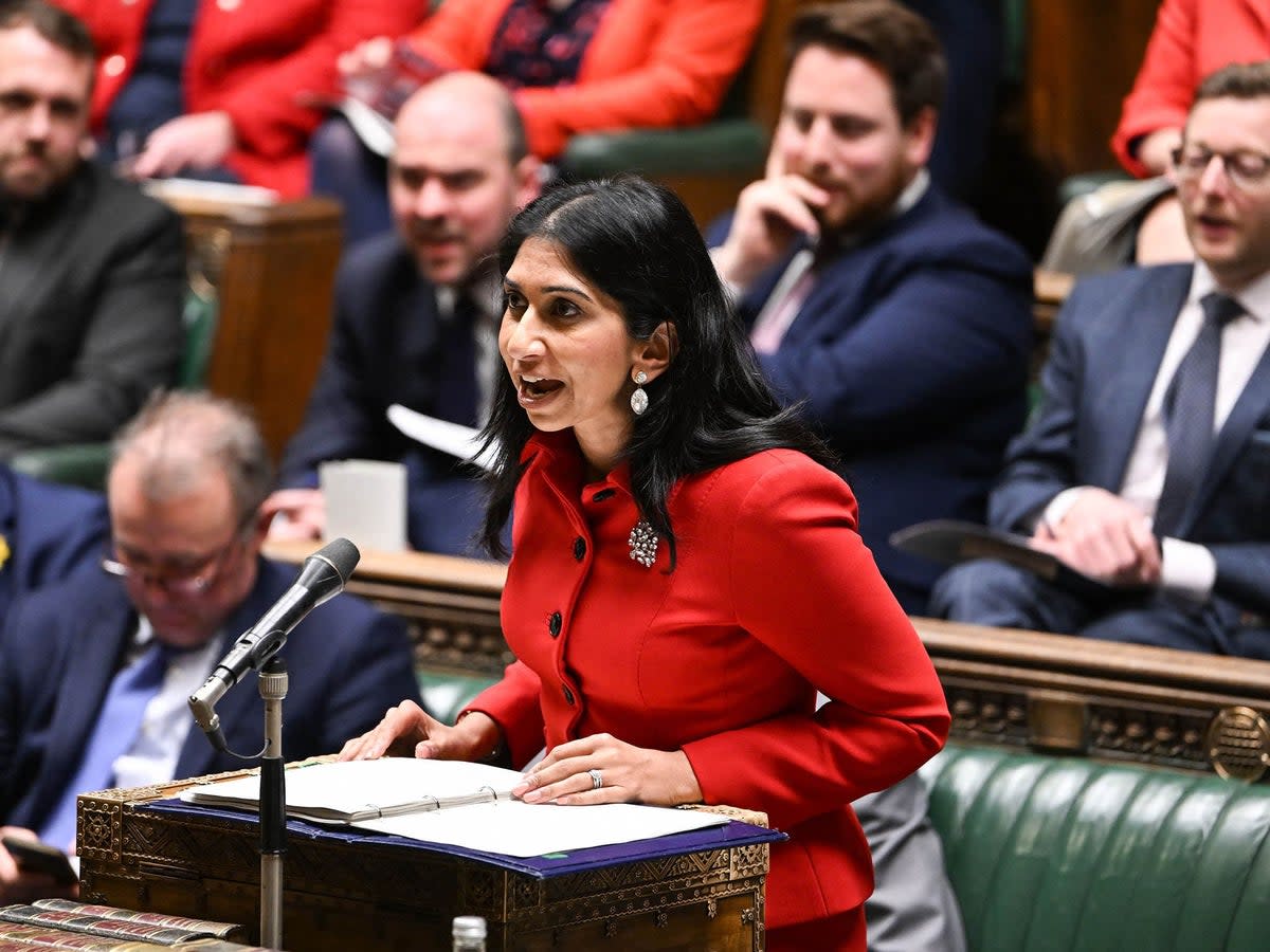 Suella Braverman lashed out at ‘out of touch lefties’ (UK Parliemant/AFP/Getty)