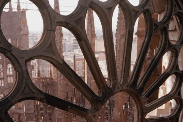 Detail of La Sagrada Familia, Barcelona, Spain