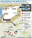 Map locating latest fighting between the army and rebels in Syria. Syria admitted Monday it has chemical weapons and warned of using them if attacked, though not against its own civilians, as regime troops reclaimed most of Damascus after a week of heavy clashes