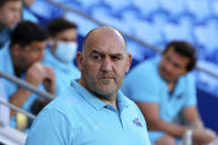 Argentina's head coach Mario Ledesma washes his team prepare to take on New Zealand in their Rugby Championship match on Sunday, Sept. 12, 2021, on the Gold Coast, Australia. (AP Photo/Tertuis Pickard)