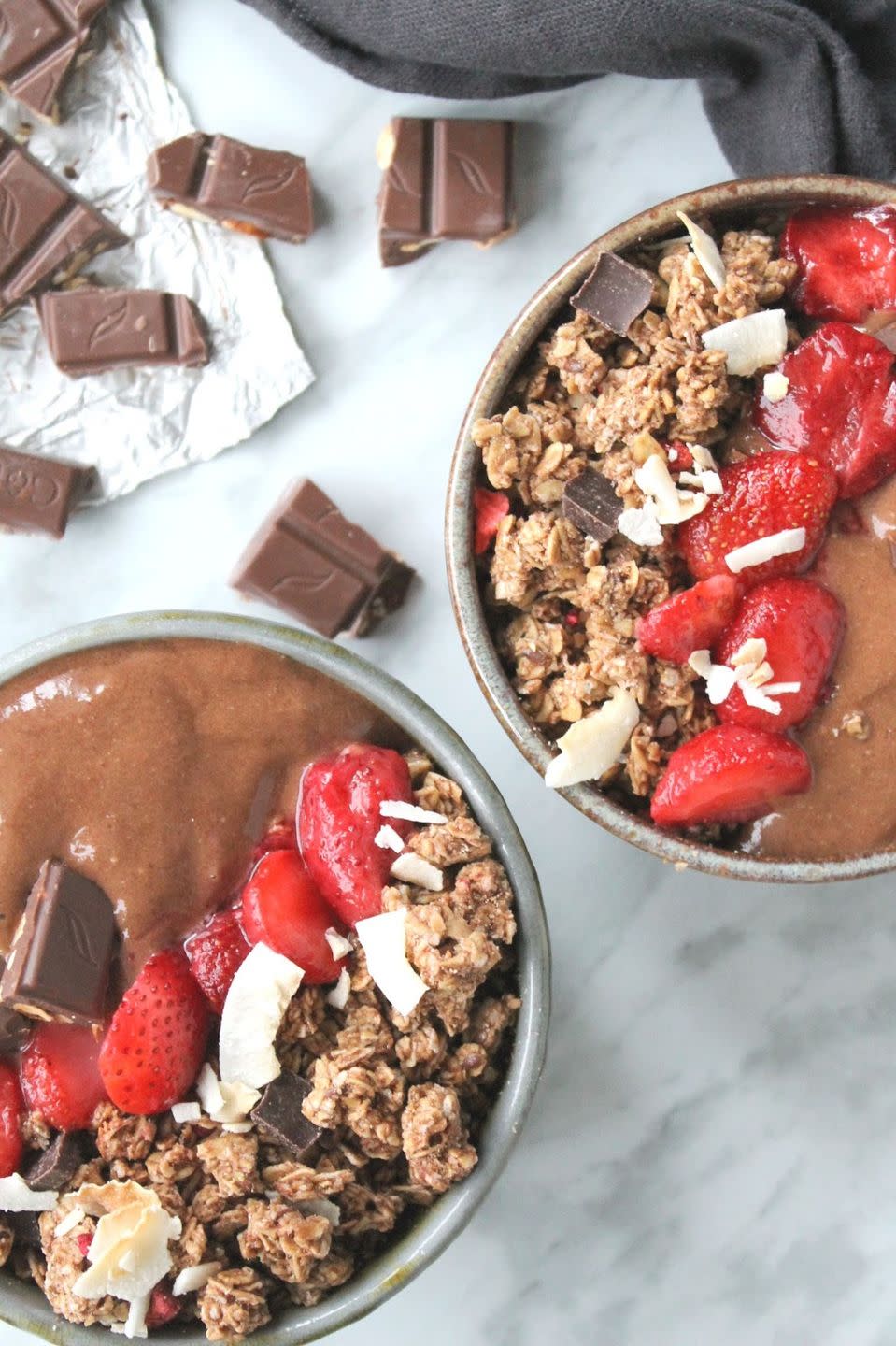 <p>This one pretty much tastes like a bowl of brownie batter.</p><p>Get the<strong> <a href="https://www.plantily.com/chocolate-dream-smoothie-bowl-only-3-ingredients/" rel="nofollow noopener" target="_blank" data-ylk="slk:Chocolate Dream Smoothie Bowl recipe;elm:context_link;itc:0;sec:content-canvas" class="link ">Chocolate Dream Smoothie Bowl recipe</a></strong> from Plantily. </p>