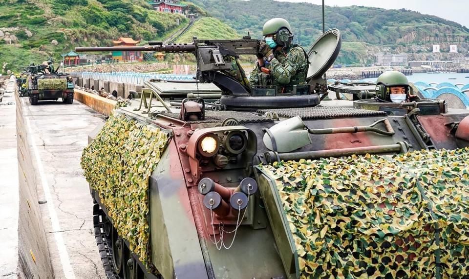 陸軍CM21裝甲車馬祖南竿事故，圖為同型甲車。（中央社/檔案照片）