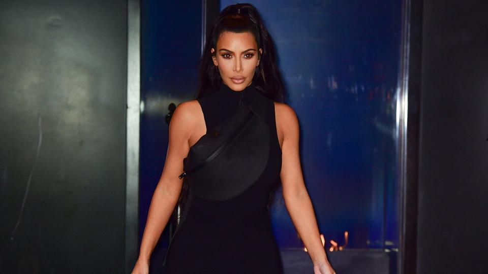 The 'KUWTK' star is flaunting her svelte figure in a variety of dark ensembles.