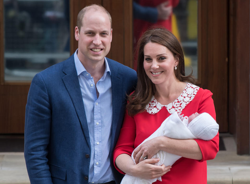 The Duke and Duchess of Cambridge welcomed their third child, a son, on the 23 April. Source: Getty